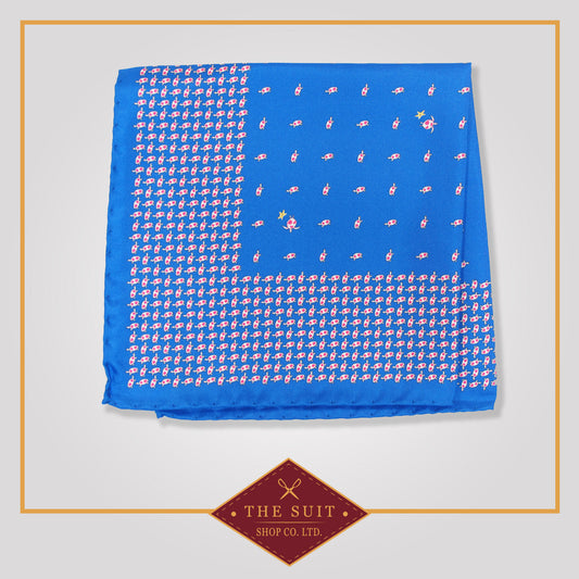 Lochmara Patterned Silk Pocket Square