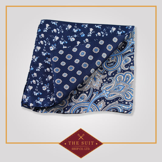 Cello Patterned Silk Pocket Square