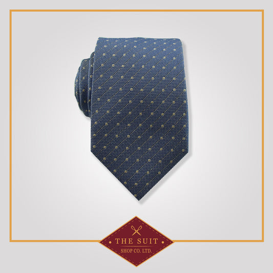 Blue Bayoux Pindot Tie