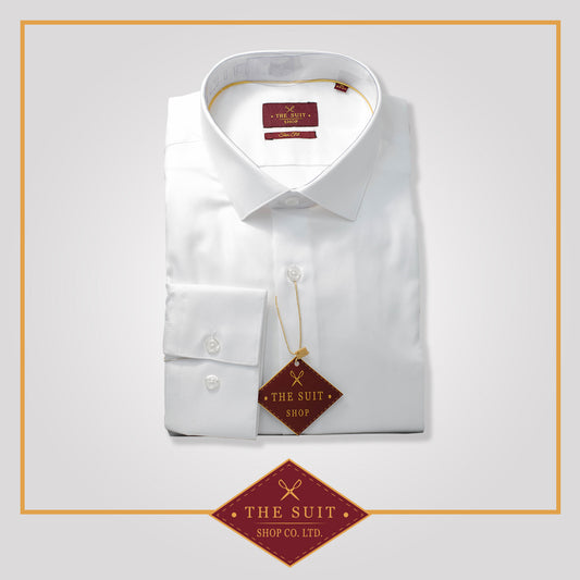 Windsor Shirt White Stretch Cotton