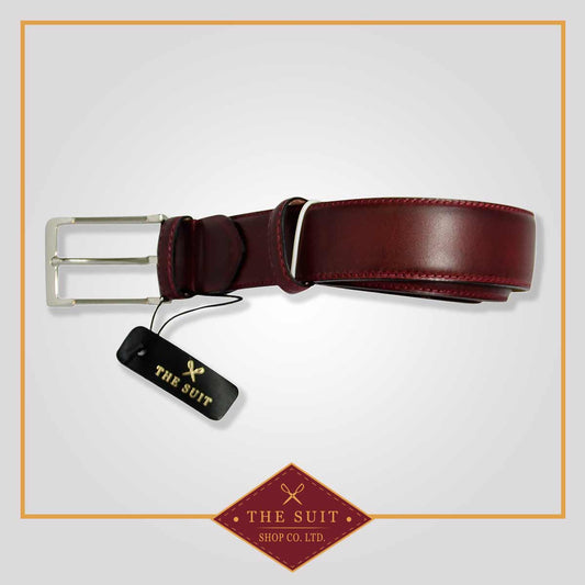 Burgundy Leather Belt