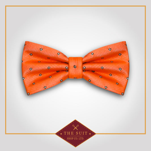 Burnt Sienna Spotted Bow Tie