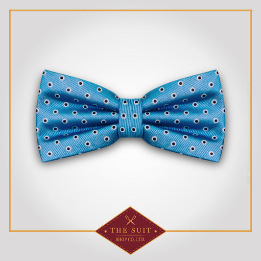 Havelock Blue Spotted Bow Tie