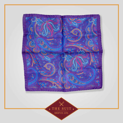 Bossanova and Azure Patterned Pocket Square