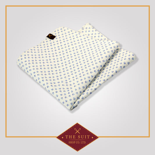 White Rock and Cello Patterned Pocket Square