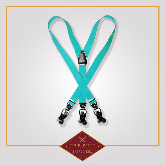 Aqua Green Suspenders