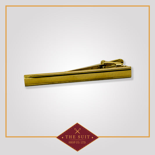 Shiny Gold Finish Tie Clip