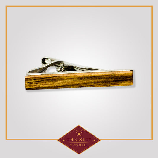 Honey Wood Stain Tie Bar Clip