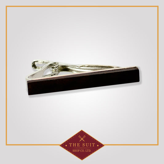 Dark Brown Wood Stain Tie Clip