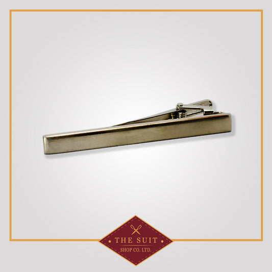 Brush Nickel Metal Finish Tie Clip